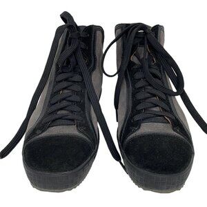 Alberto Guardiani Sneakers Shoes Gray Black Suede Leather Size 37